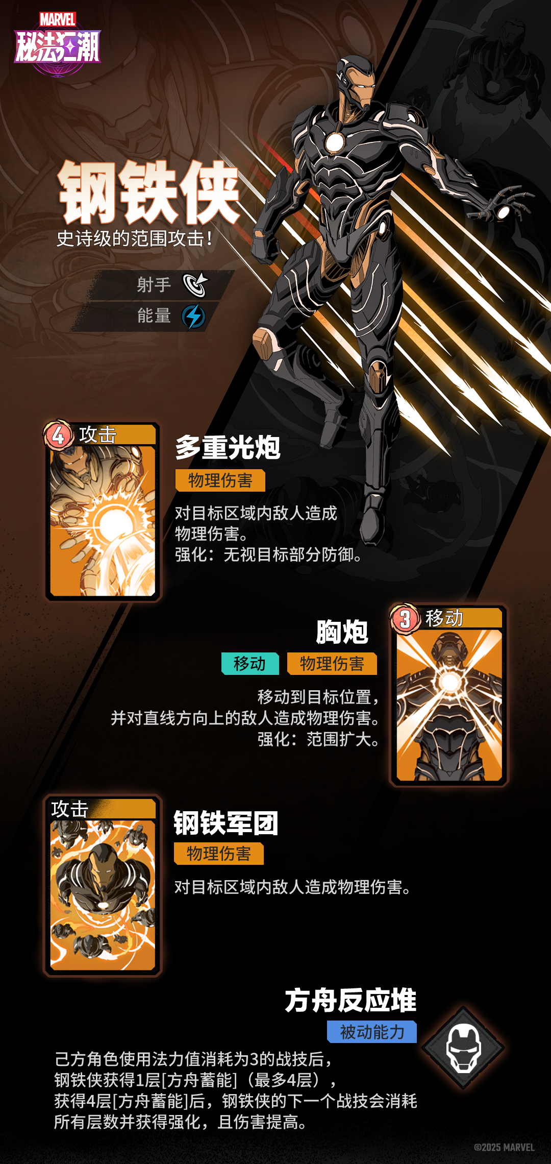 《漫威魔法风暴》钢铁侠技能全览