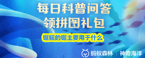 锯鳐的锯状吻部有何用途