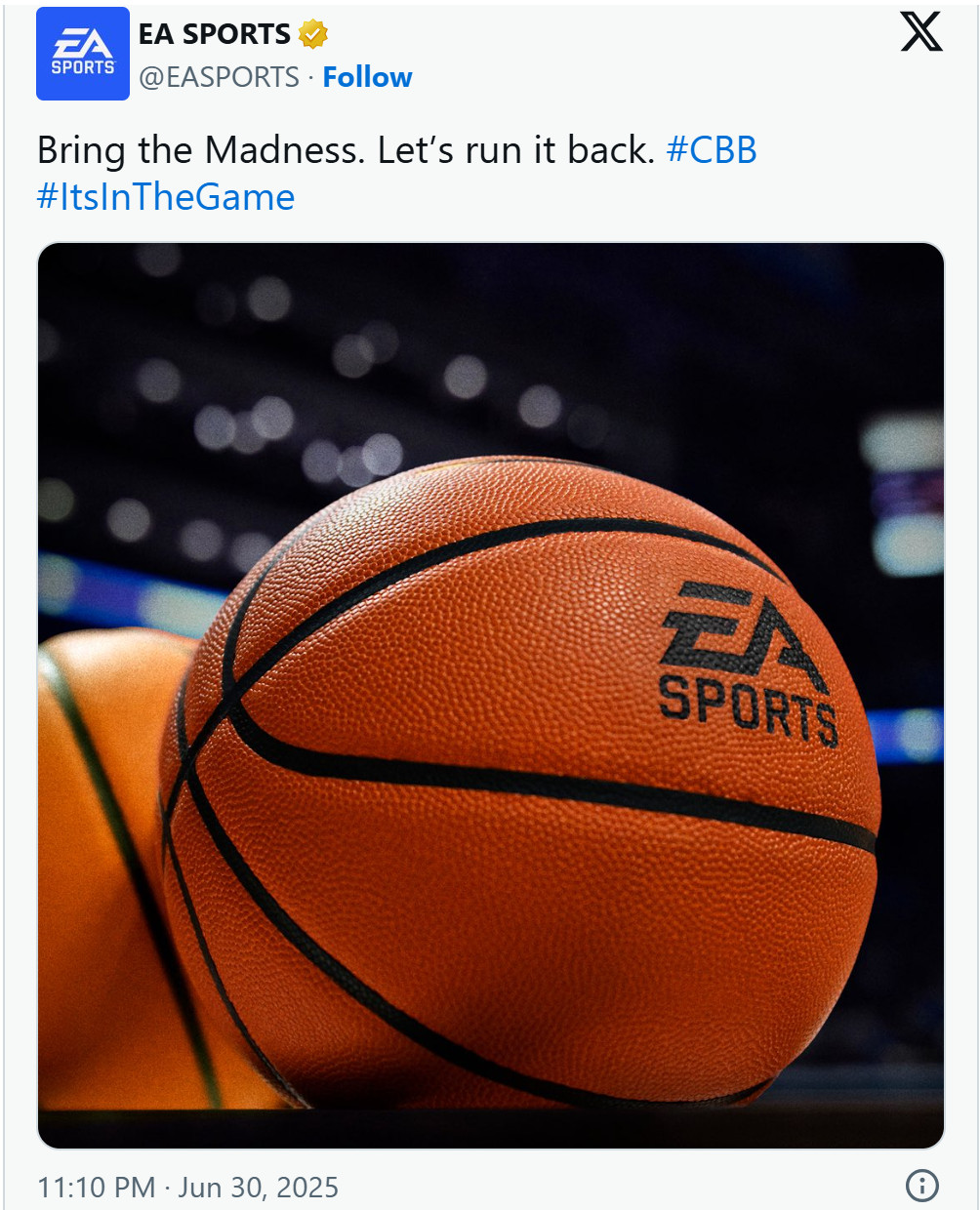 《EA Sports大学篮球》游戏取消开发，版权将回归2K系列