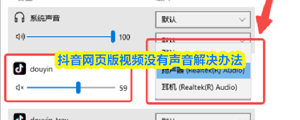 抖音网页版视频无声问题解决方法