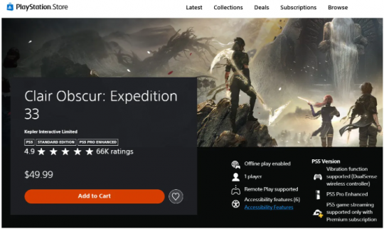 《光与影:33号远征队》斩获PS平台4.9高分,重铸JRPG黄金时代荣光!