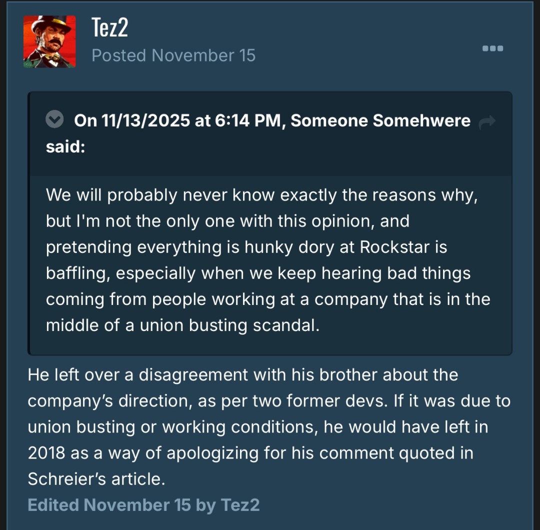 R星创始人出走内幕:不满现代游戏沦为“印钞机”?