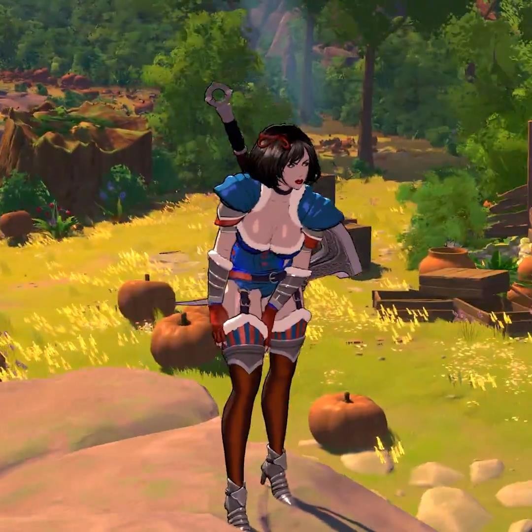 《剑与拖鞋》最新实机演示:火辣公主暴打南瓜怪  
(说明:1.保留原标题核心要素 2.用"实机演示"更符合玩家术语 3."火辣"比"性感"更具游戏圈传播性 4."暴打"强化动作爽感 5.保留反差萌的"南瓜"意象)