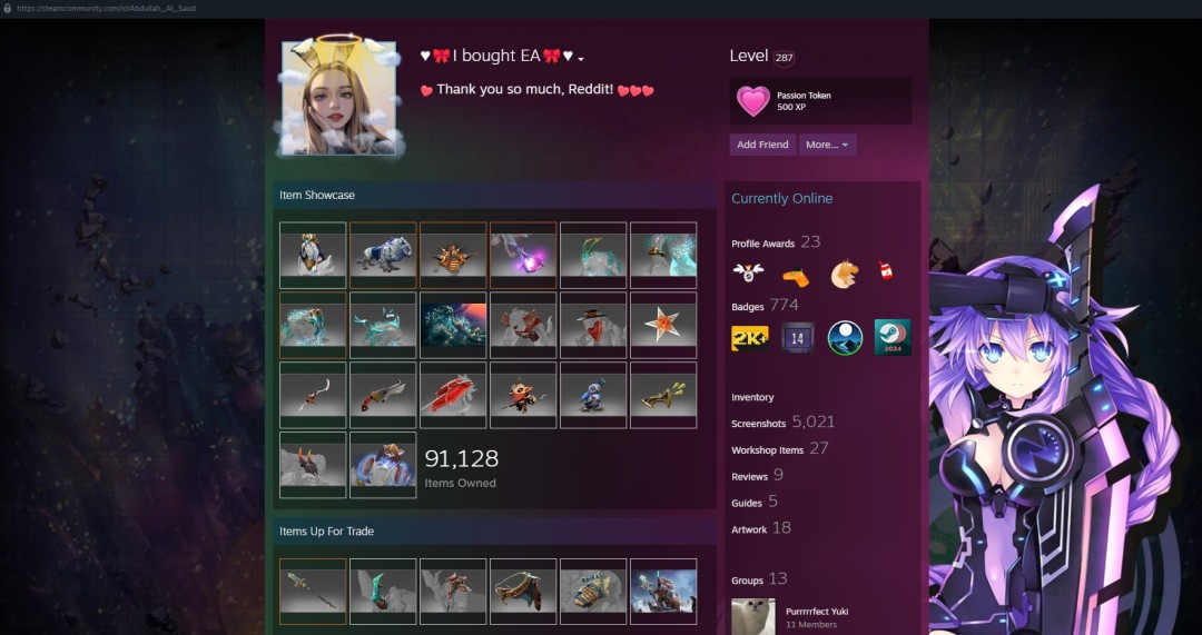 沙特王储Steam主页更新:宣布收购EA