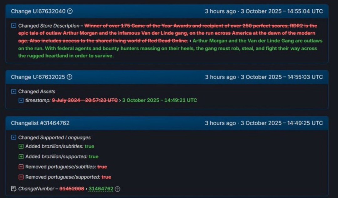 《荒野大镖客2》或将推出复刻版？Steam页面最新变动引发玩家猜测