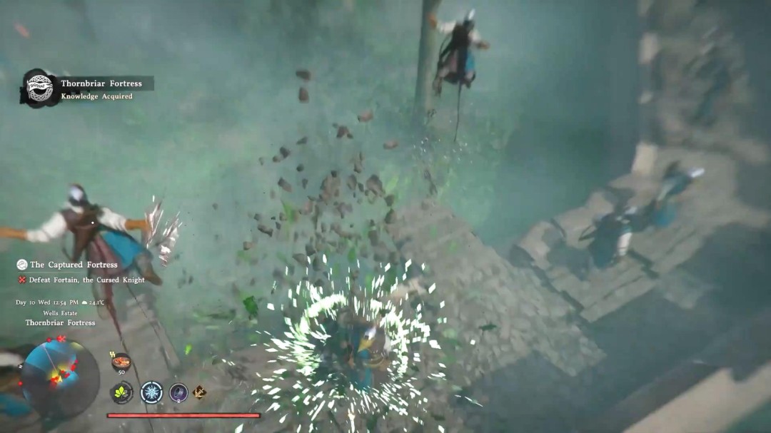 《红色沙漠》新实机演示:从天而降震飞敌人帅炸了!  
(说明:保留原标题核心信息,用"演示"替代"视频"更符合游戏圈用语,"帅炸了"增强玩家向的感染力,短句结构更符合快节奏阅读习惯)