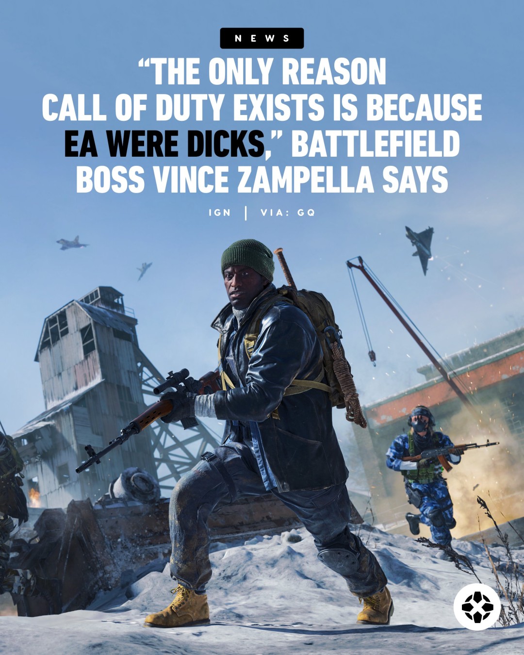 《战地》总监坦言：当年是我们搞砸了，才让《使命召唤》有了今天