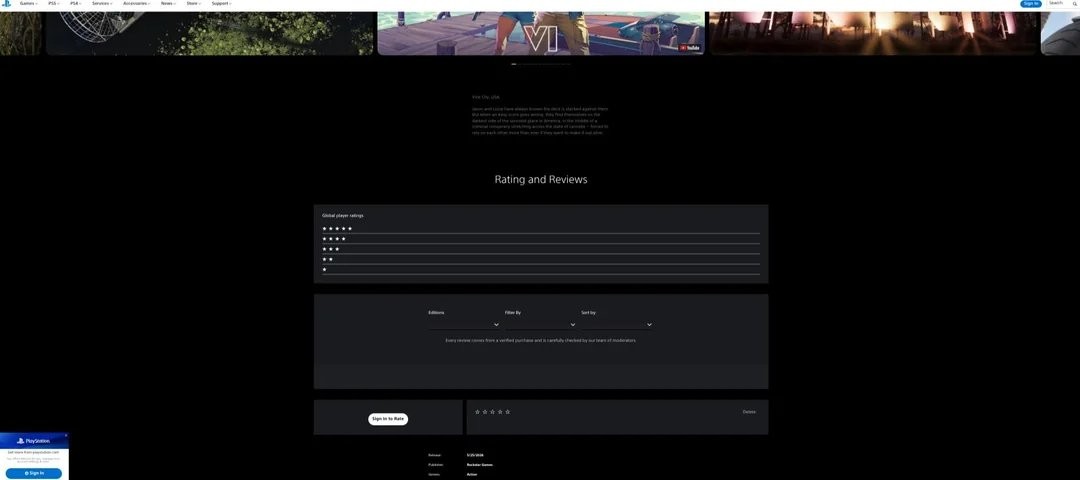《GTA6》PS商店评分页面上线!新预告片要来了? 《GTA6》PS商店评分页面上线!新预告片要来了?