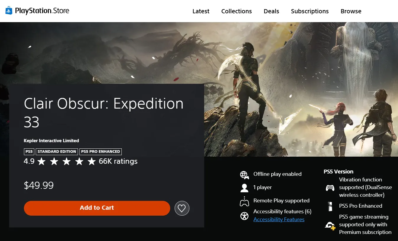 《光与影:33号远征队》斩获PS平台4.9高分!这款JRPG正在重铸荣光