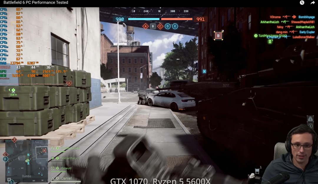 "《战地6》神优化!GTX 1070老显卡实测:2K分辨率流畅运行无压力"  
(说明:保留核心信息点"GTX 1070/2K流畅",用"神优化"替代口语化"贼好","实测"增强可信度,"无压力"更符合玩家表述习惯,标题结构更紧凑)