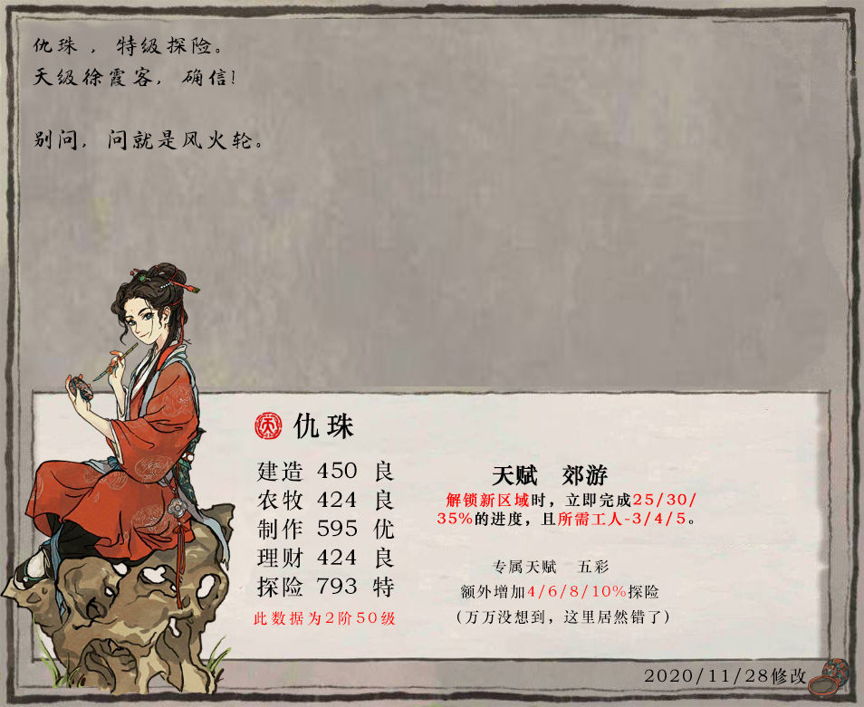 江南百景图仇珠培养攻略