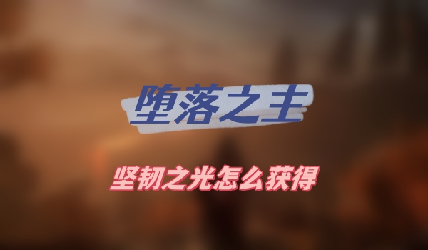 堕落之主坚韧之光怎么获得