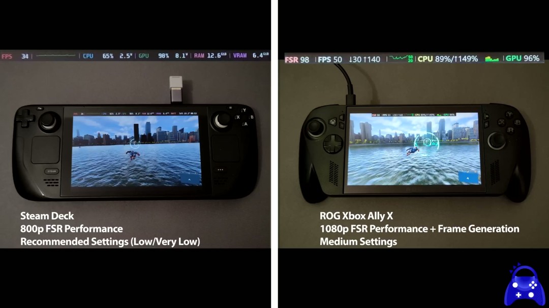 《漫威蜘蛛侠2》画面对比实测：Xbox Ally X表现超Steam Deck